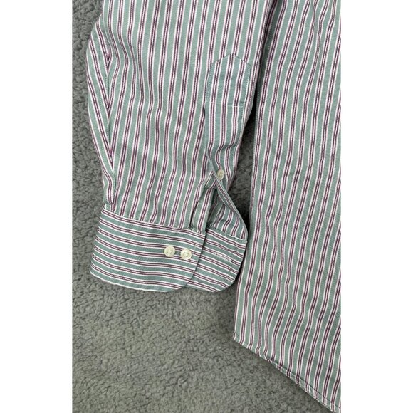 LRL Lauren Ralph Lauren Mens Long Sleeve Button Down Shirt Gray Striped 16 32/33 - Picture 4 of 10